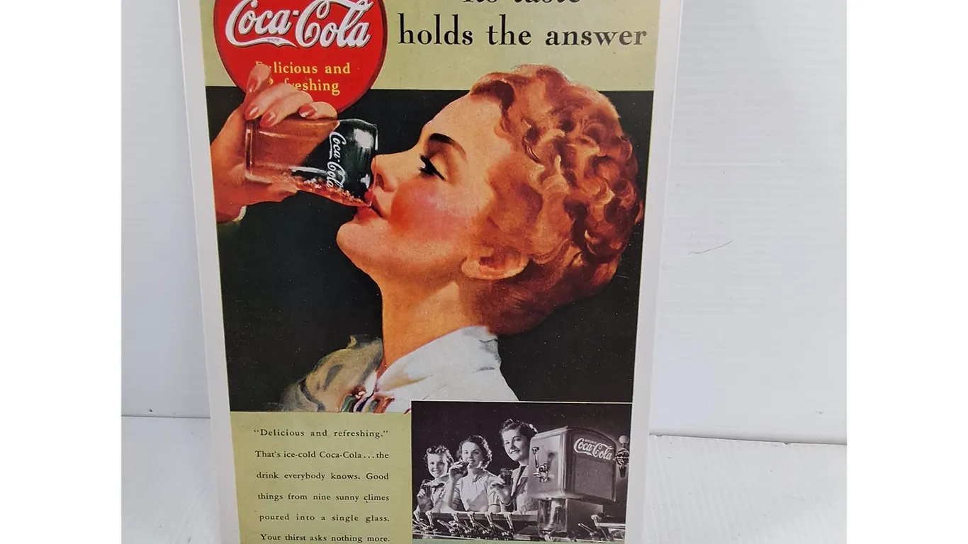 Coca-Cola Soda Fountain Metal Wall Sign 11.75" x 8"