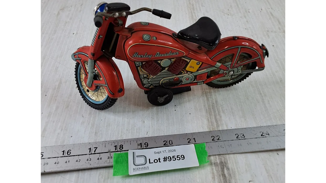 Miniature Red Harley Davidson Motorcycle Toy