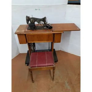 * Antique Singer Sewing Machine 34x16x29" & Chair - Dolly Not Included - Cannot Ship
