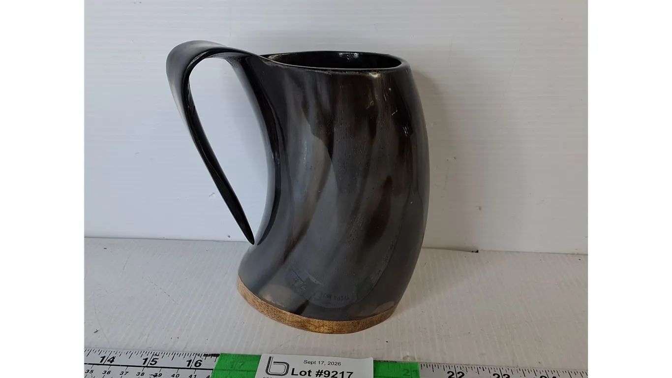 Viking Style Horn Mug 6.5"