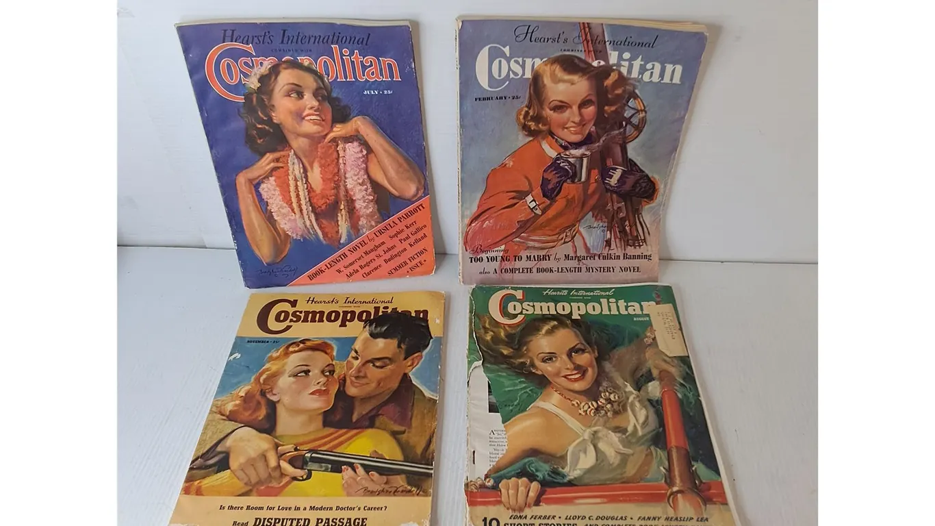 (4) Vintage Cosmopolitan Magazines