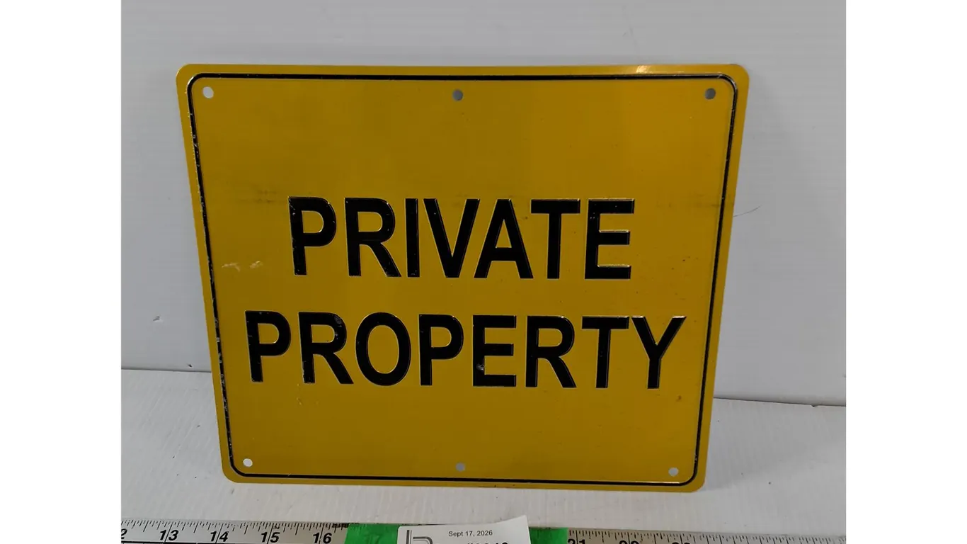 Private Property Metal Sign 10" x 8.5"