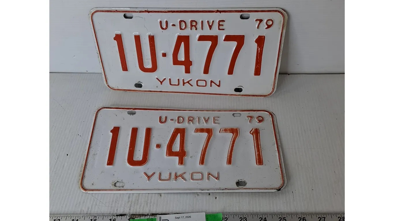 (2) Yukon 1979 License Plates