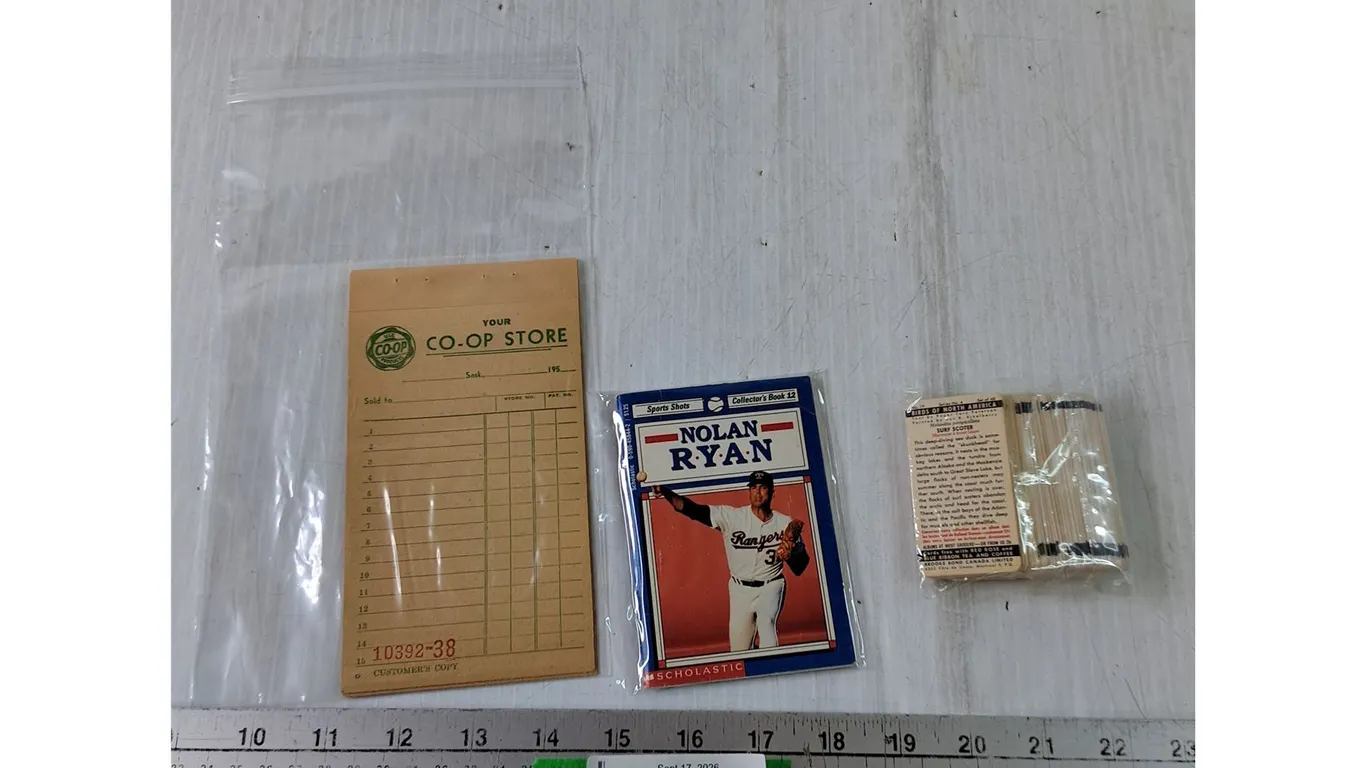 Co-op Cashier Notebook 1950's, Nolan Ryan Collector's Book, Vintage Collectible Cards