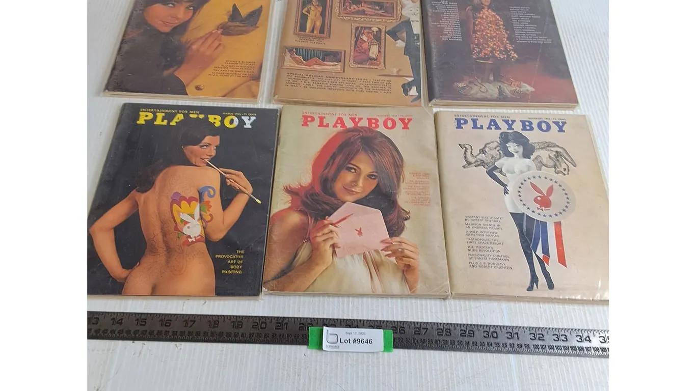 (6) Vintage Playboy Magazines