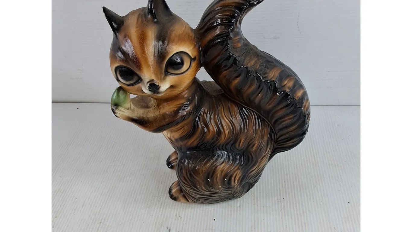 # Ceramic Squirrel Coin Bank