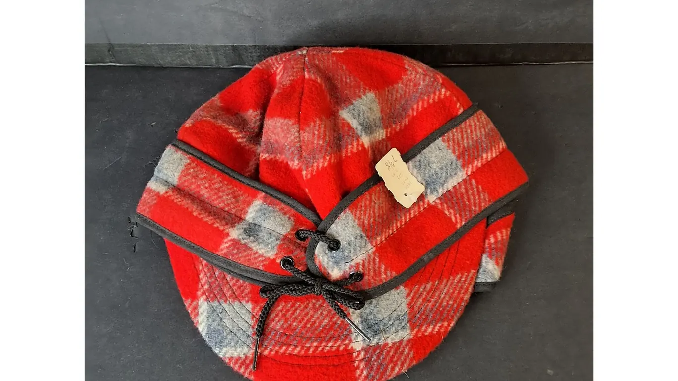 Plaid Wool Cap- 7 3/8