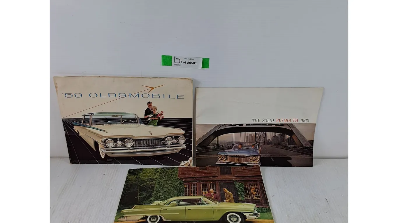 (3) Car Pamphlets, Dodge and Plymouth 1960, '59 Oldsmobile