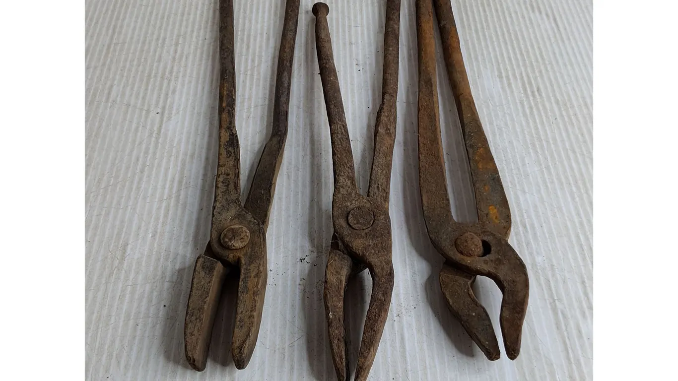 3) Antique Blacksmithing or Farrier Tongs