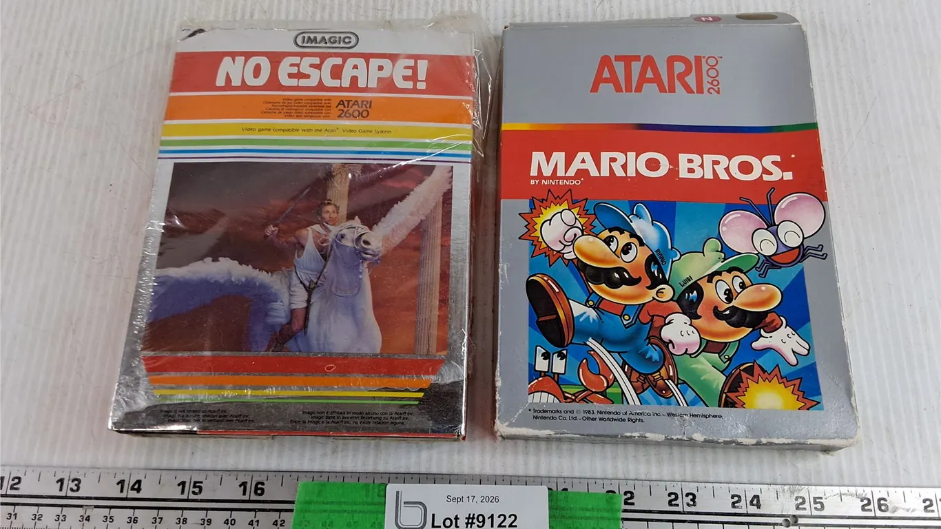 Vintage Atari 2600 Game Cartridges - No Escape, Mario Bros