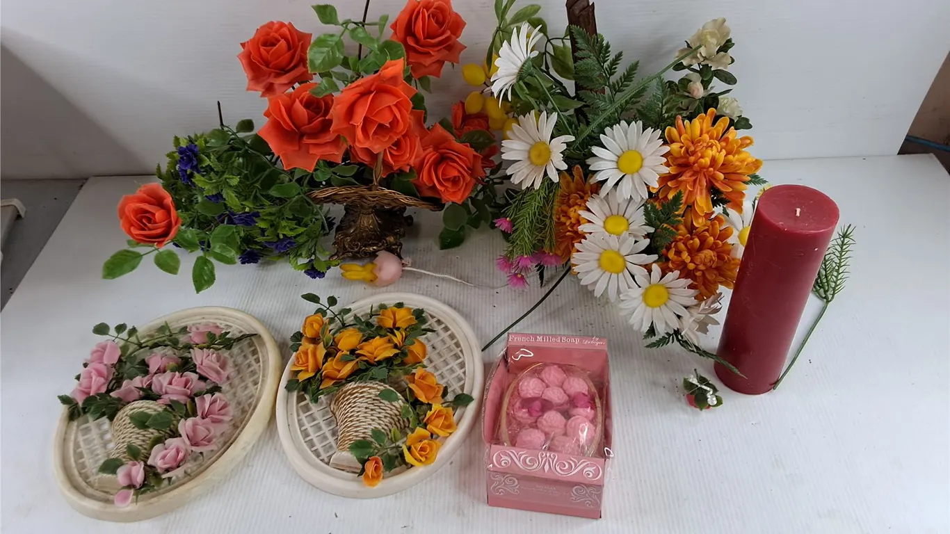 Floral Decorations, French Milled Soap, Candle