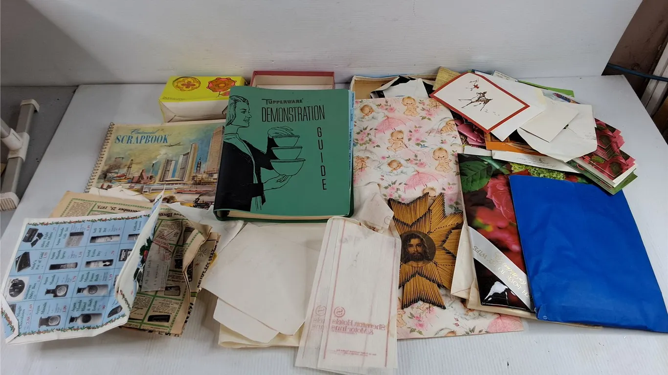 Tupperware Demonstration Guide, Centennial Scrap Book, Greeting Cards, Misc