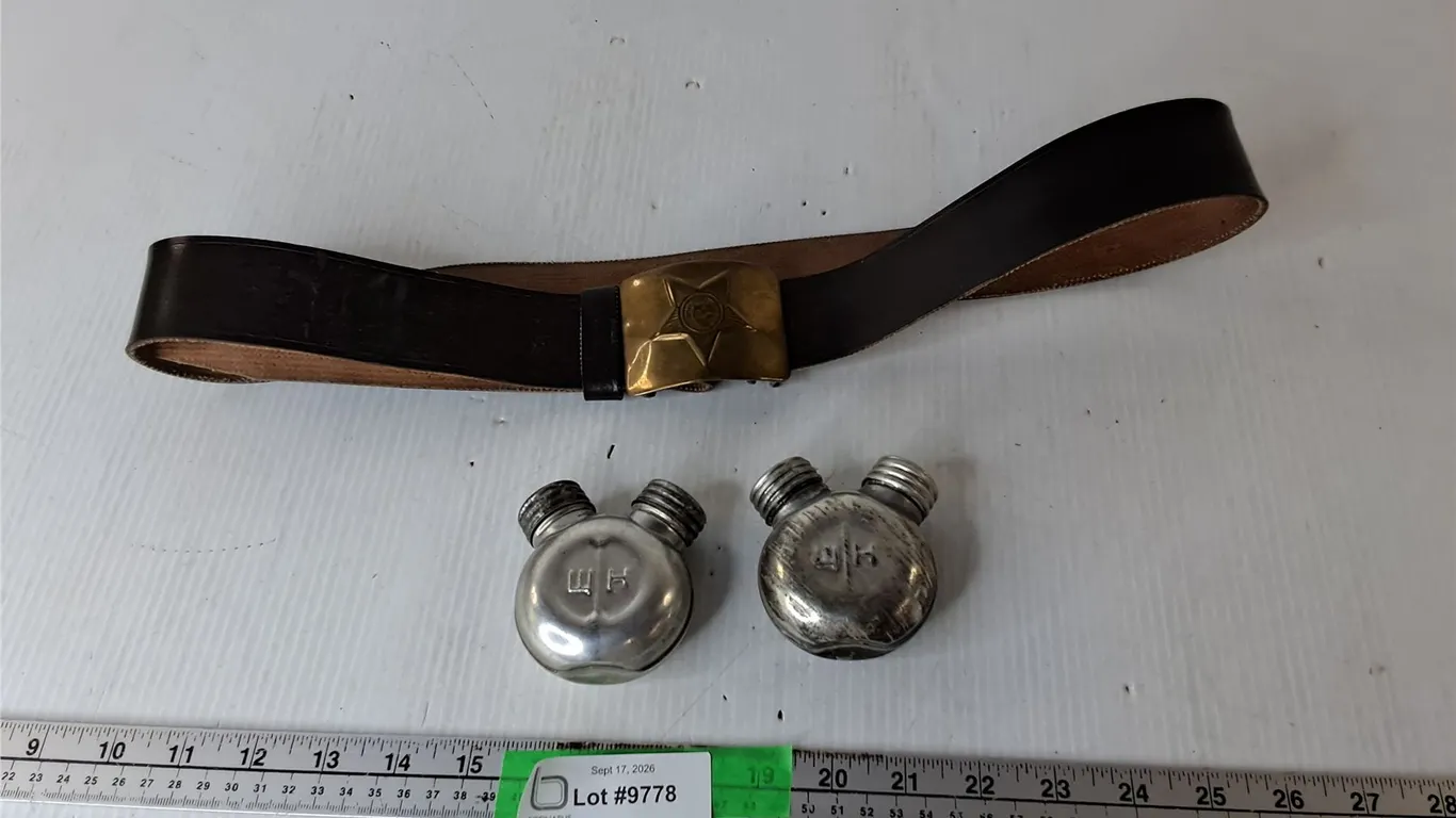USSR Army Belt & Buckle, Soviet Marked Gun Oilers