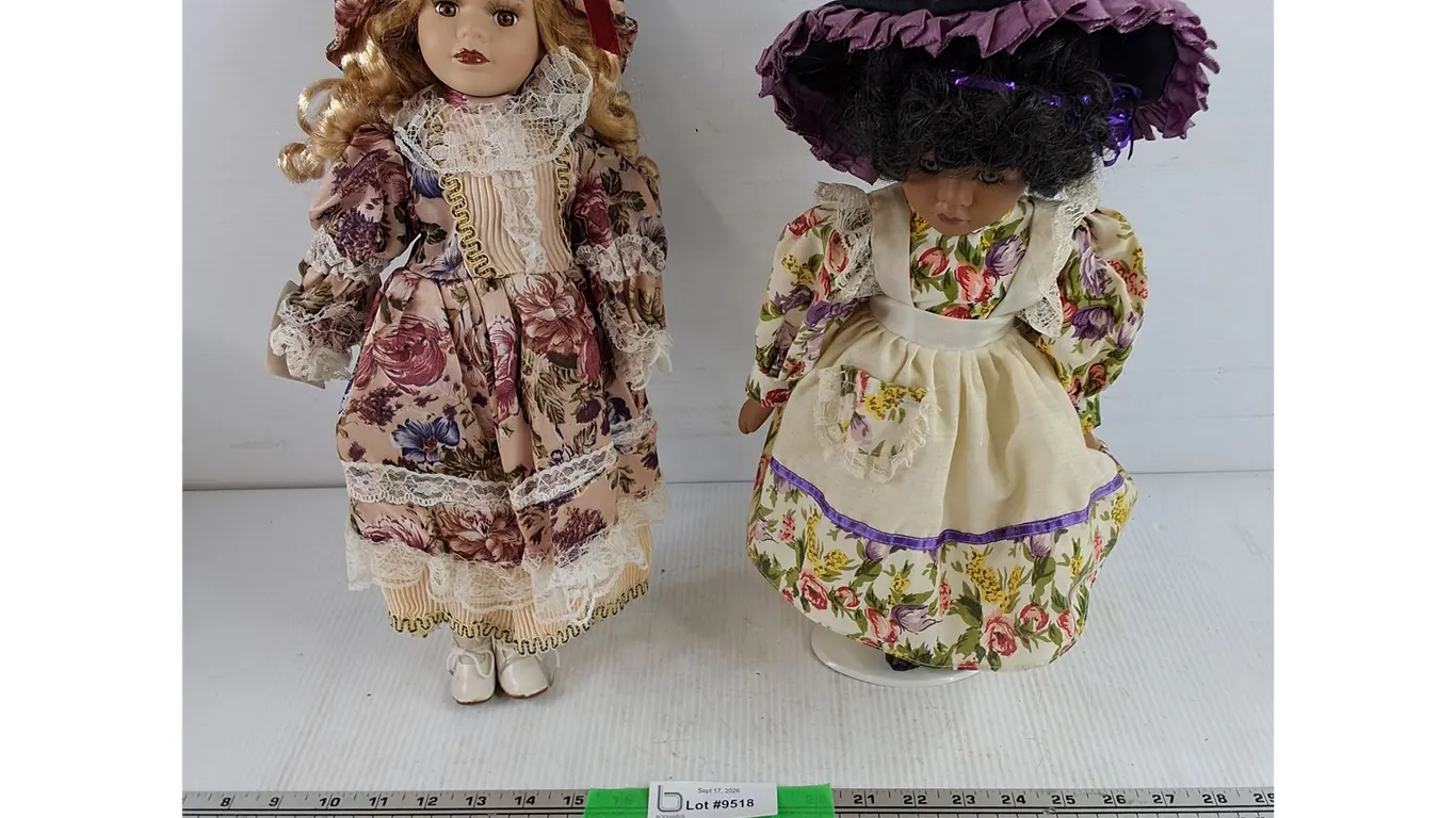 (2) Porcelain Dolls 16"