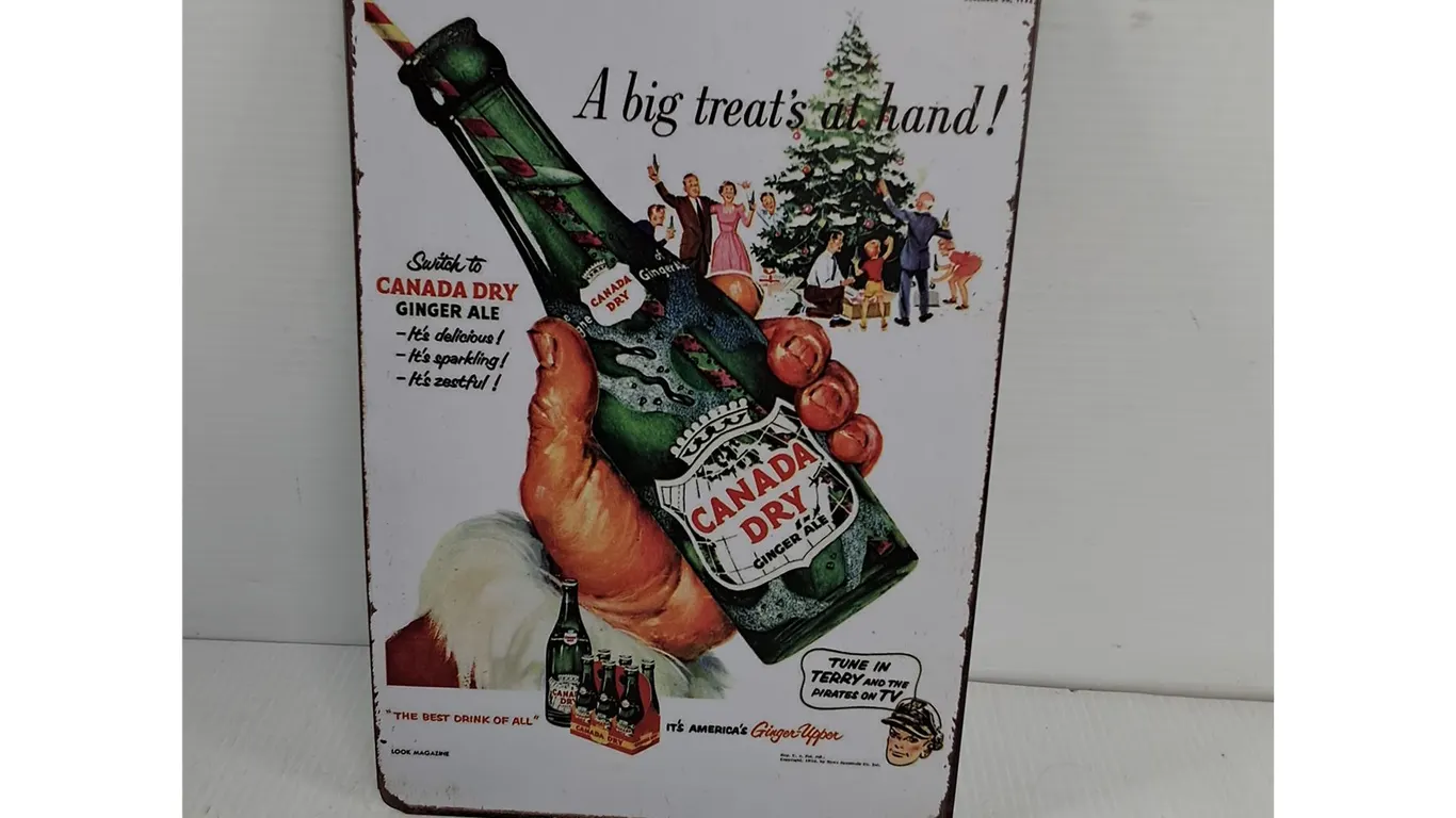 Canada Dry Metal Wall Sign 11.75" x 8"