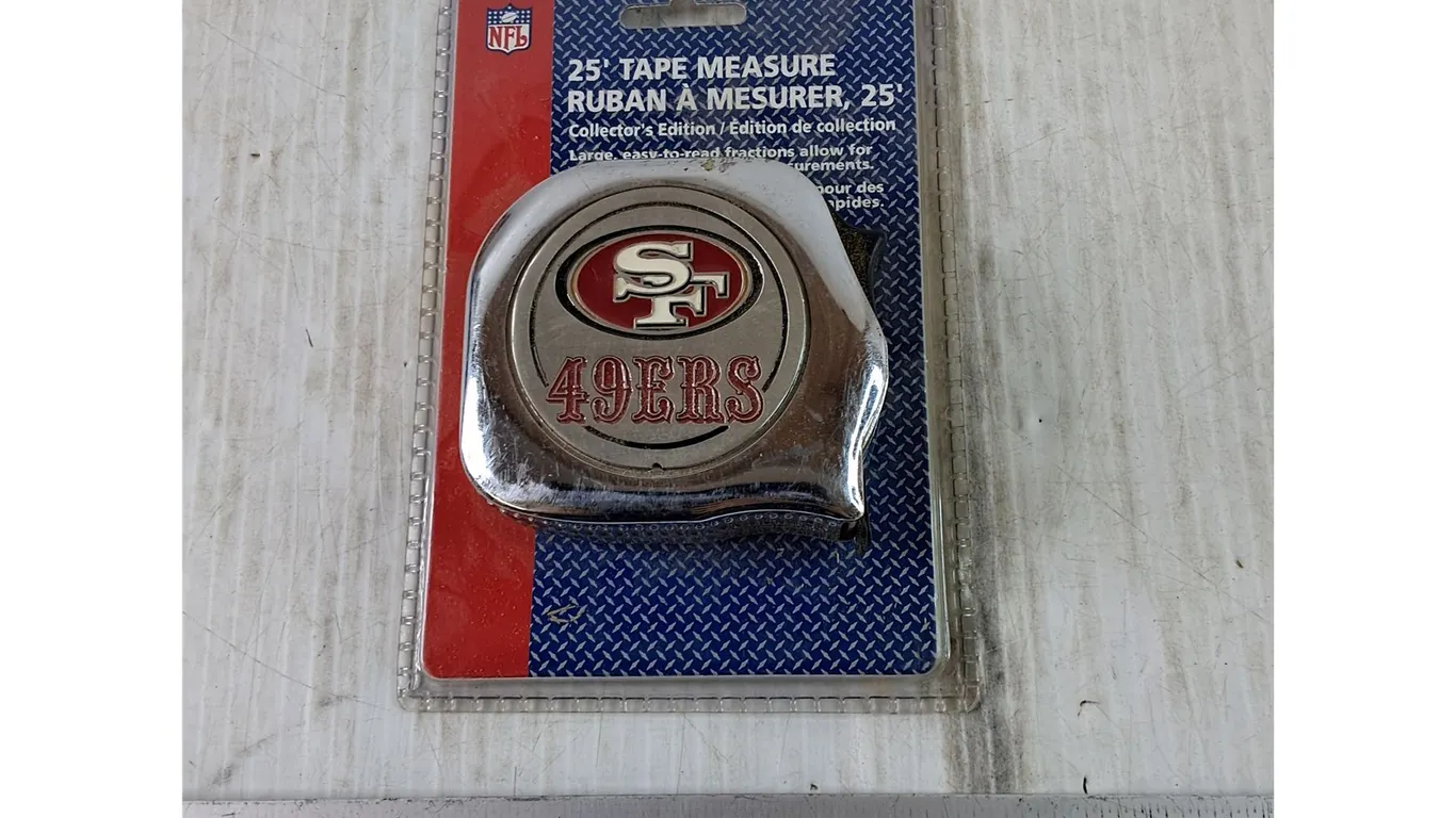 49ers 25" Inch Tape Measure Collector's Edition NFL Football