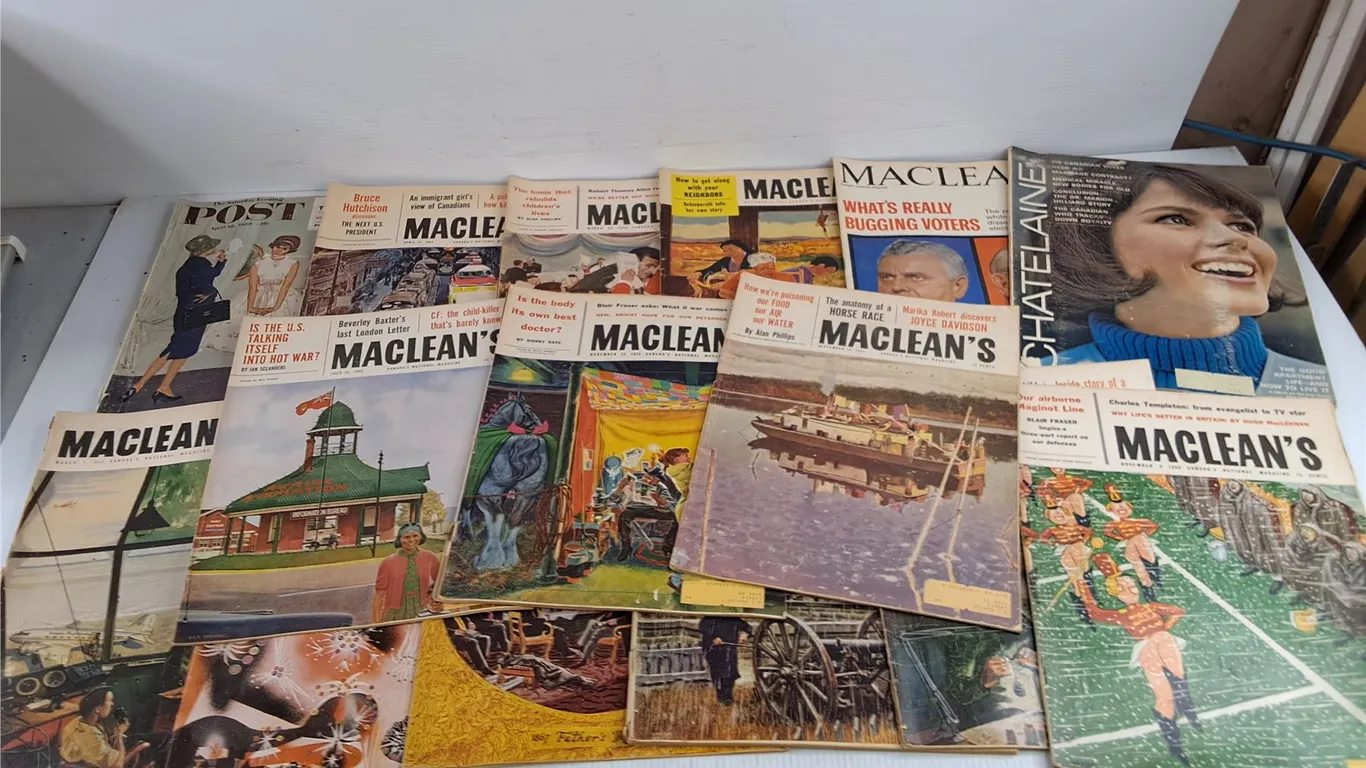 Vintage Magazines - Macleans, Chatelaine, Post