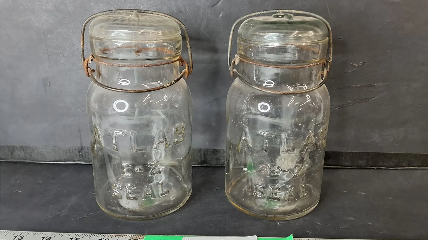 (2) E-Z Seal Canning Jars 7.25"