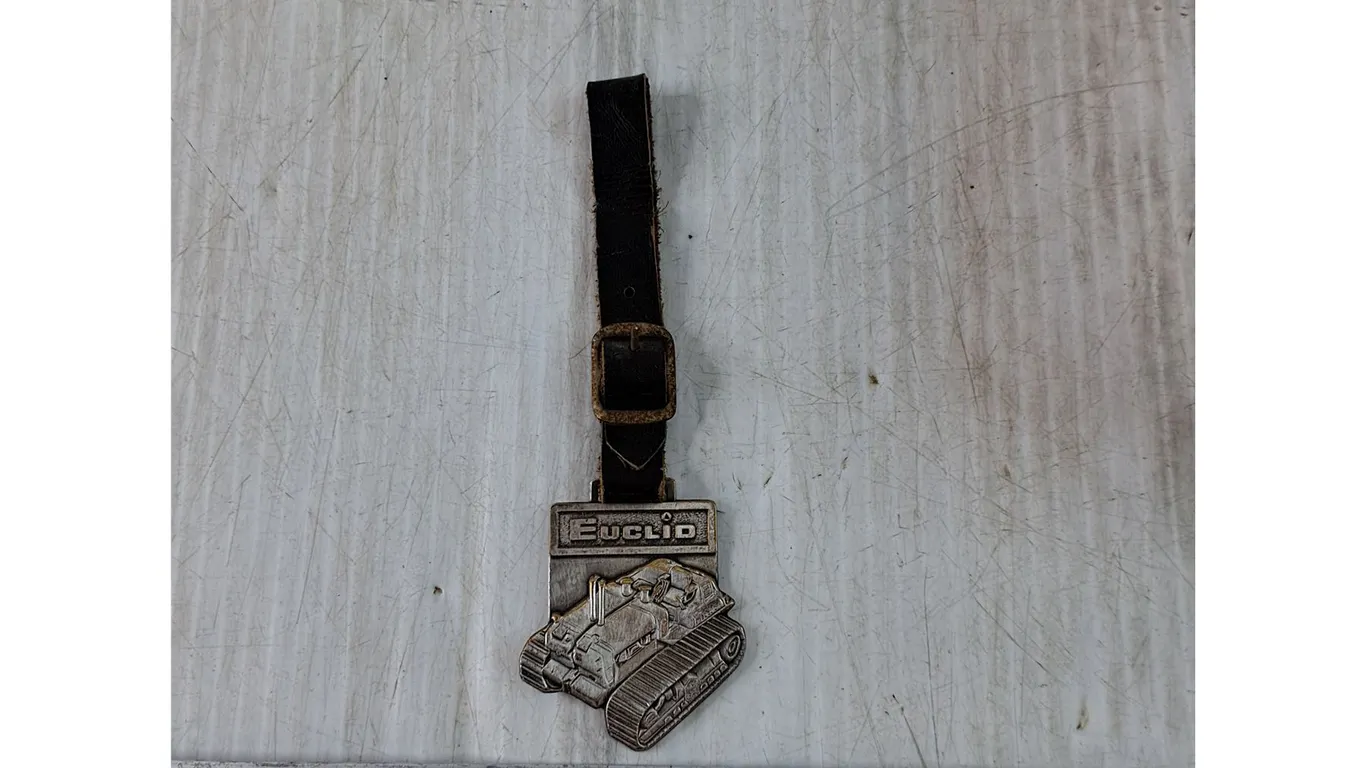 Euclid Heavy Equipment Machine Pocket Watch Keychain Fob