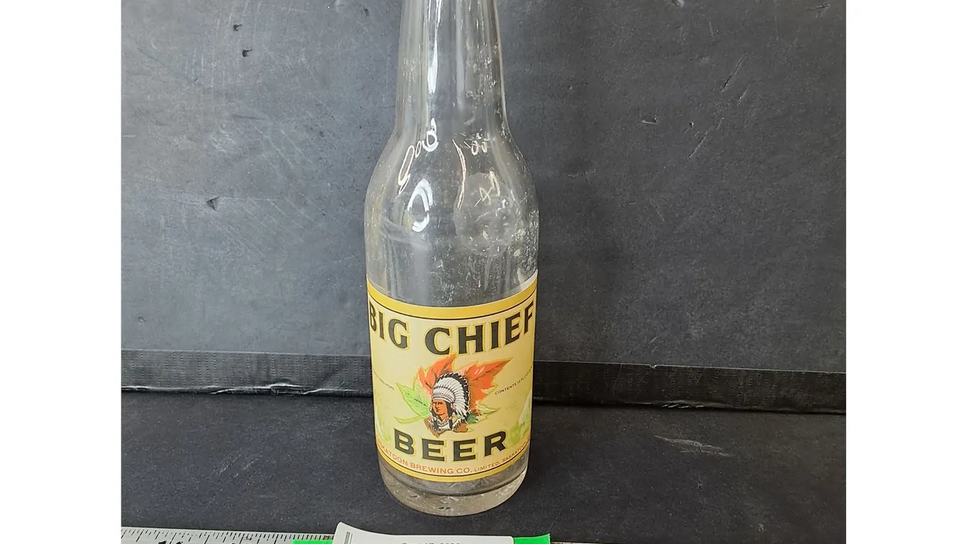 Big Chief Beer Glass Bottle 9.25"