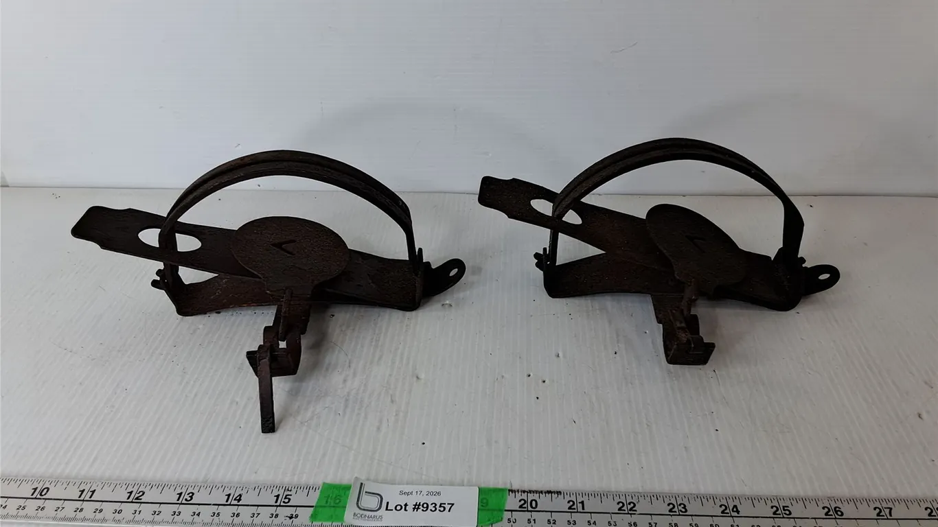 (2) Vintage Animal Spring Traps