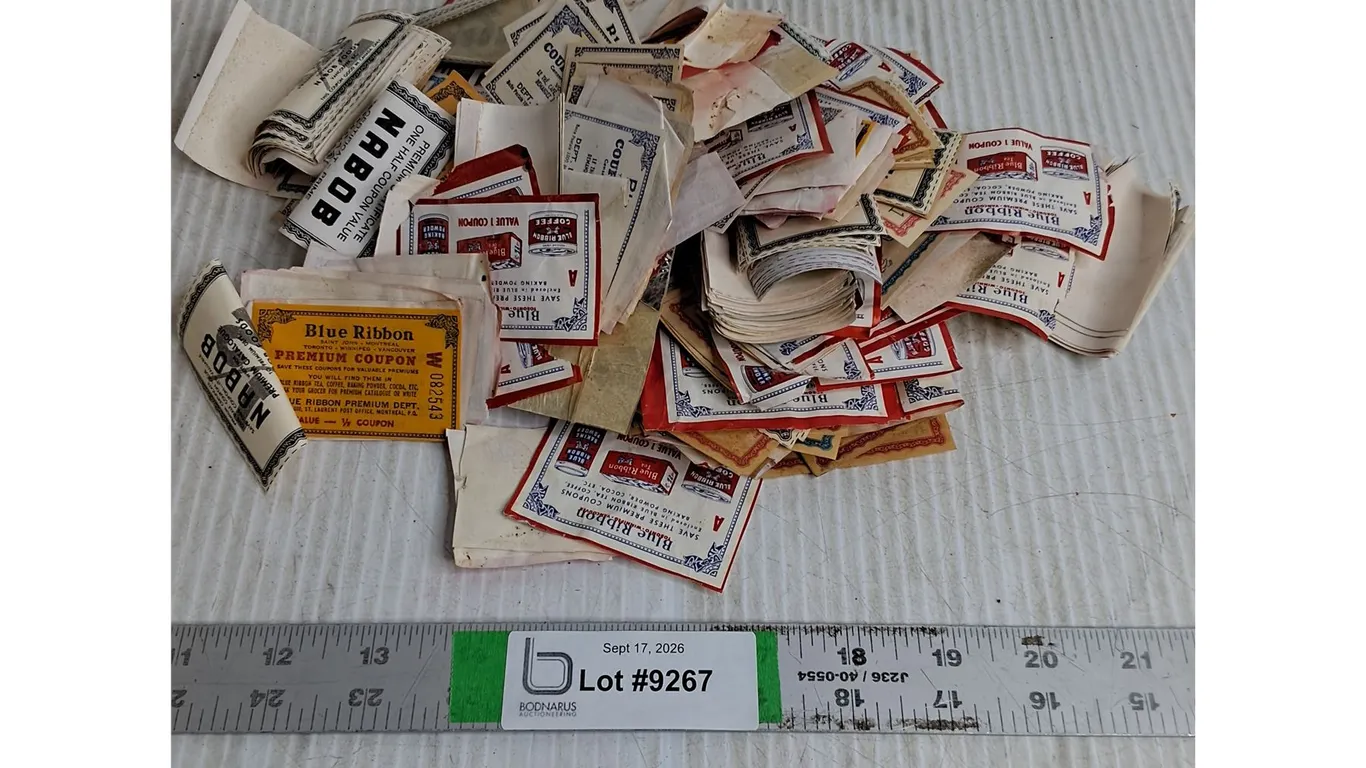 Ziploc Bag of Nabob and Blue Ribbon Certificates/Coupons