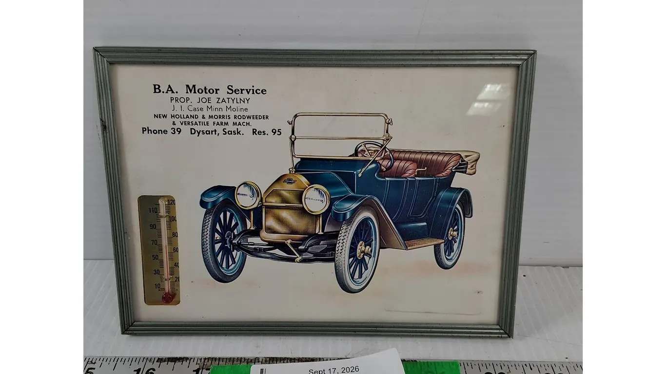 B.A. Motor Service Thermometer 7" x 5"