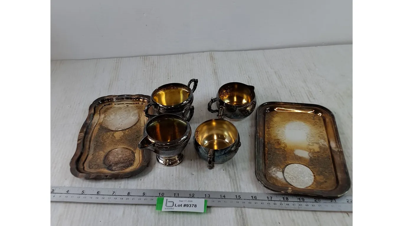 (2) Sets of Tea Creamer & Sugar Cups with Underplates
