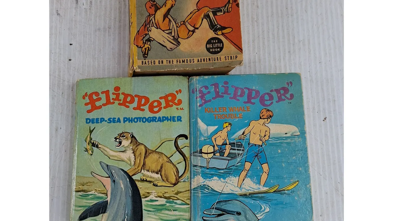 Assorted Vintage Big Little Books - Flipper & Tailspin Tommy