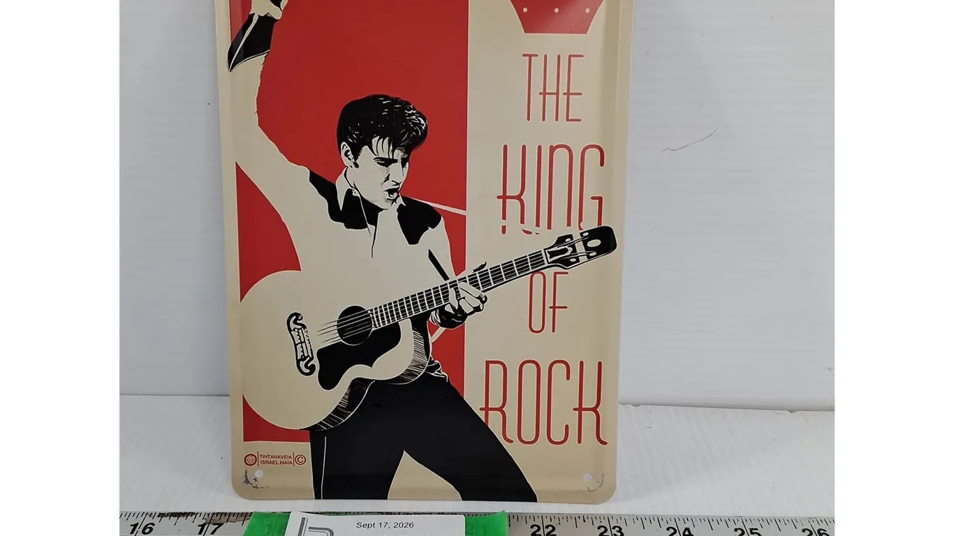 The King of Rock Metal Sign 8.5" x 6"