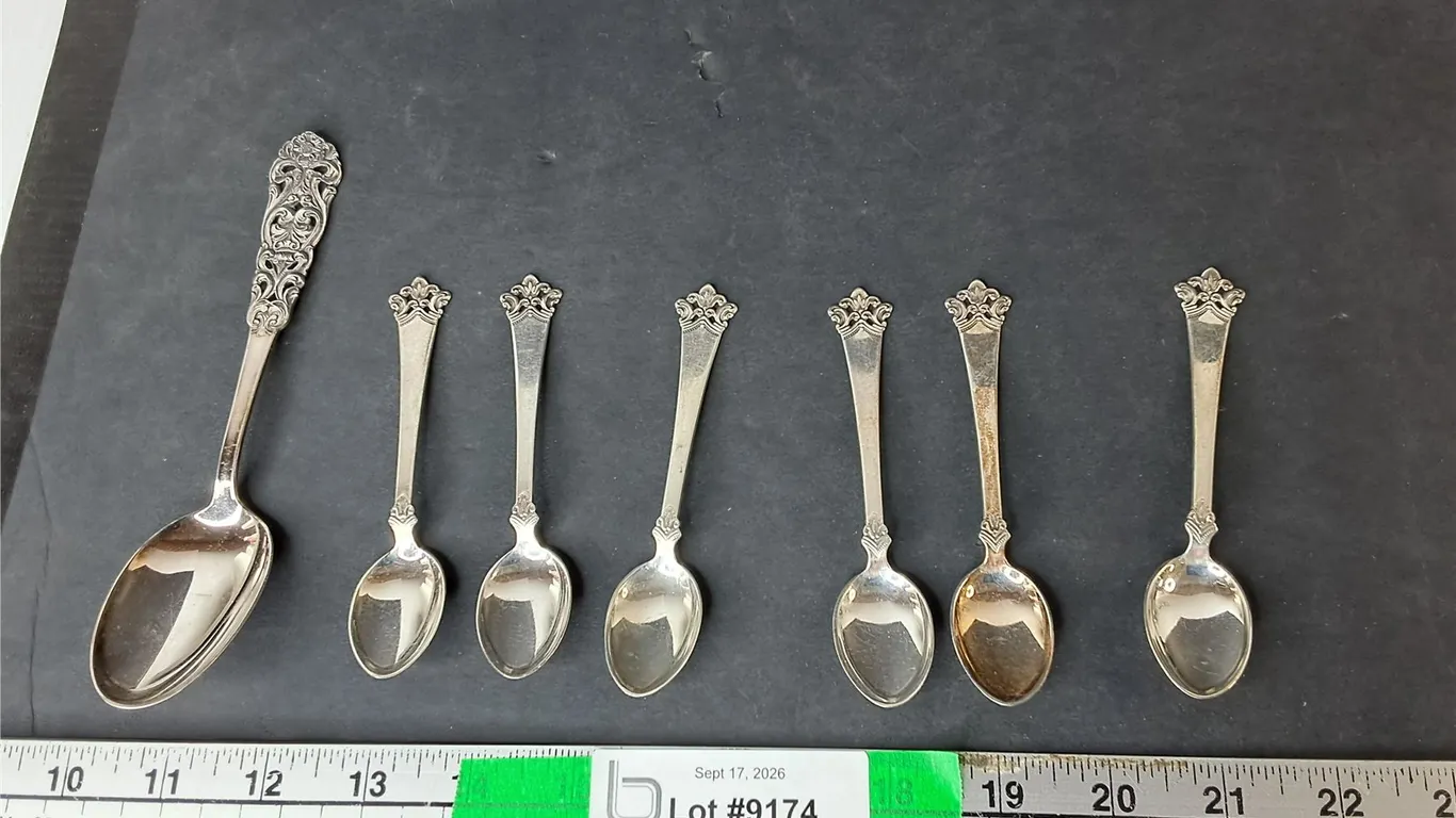 Sterling Silver Tablespoon & (6) Coffee Spoons