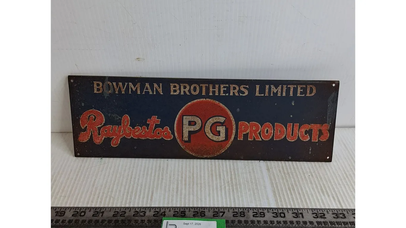Bowman Brothers Limited Metal Advertising Sign - 15.5" x 5"