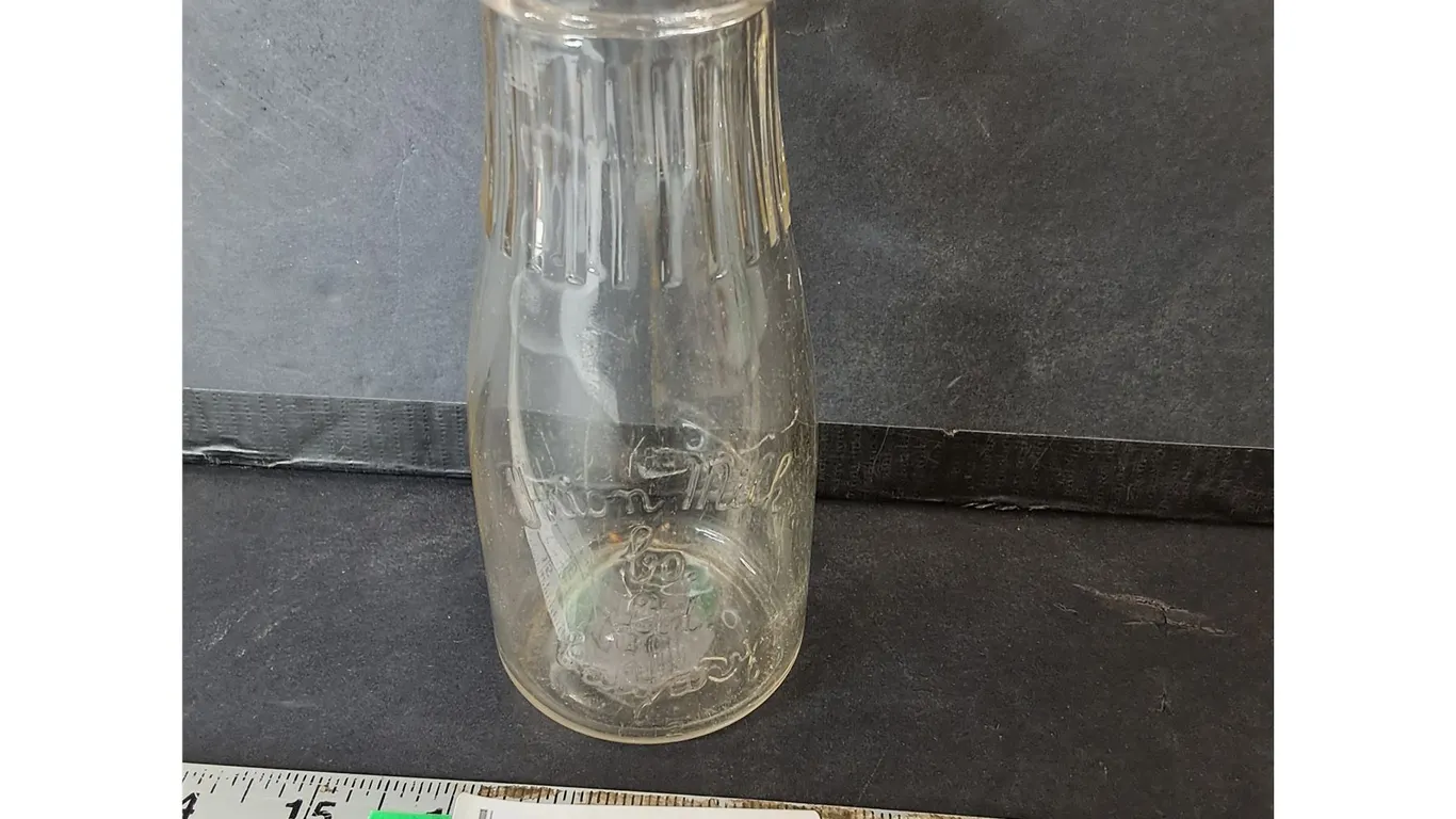 Union Milk Company Glass Bottle 6"