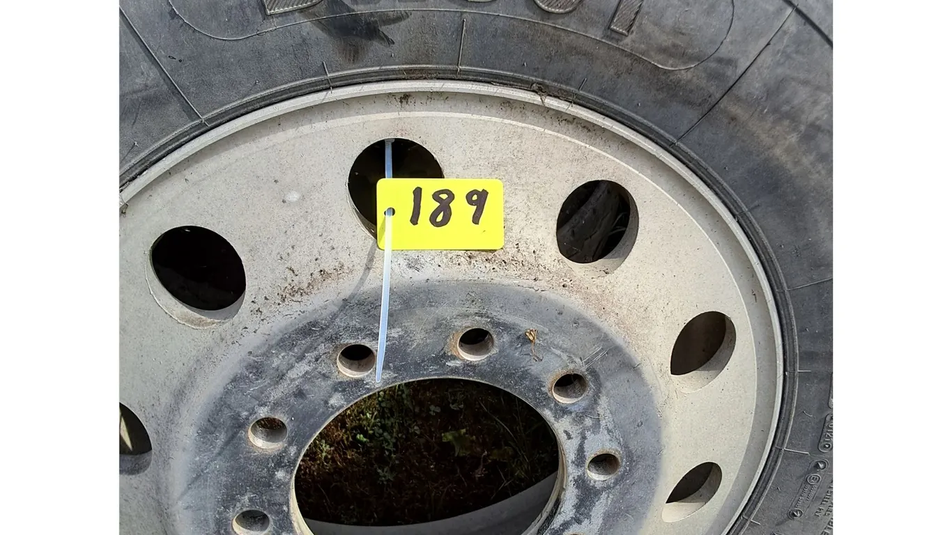 (3) Used "Double Road" Semi Tires w/Rims