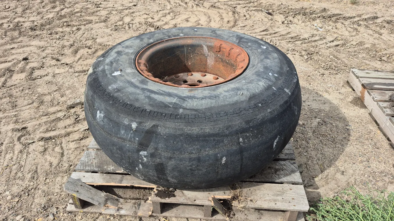 Spare Air Craft Tire Off Of Lucknow Feed Mill