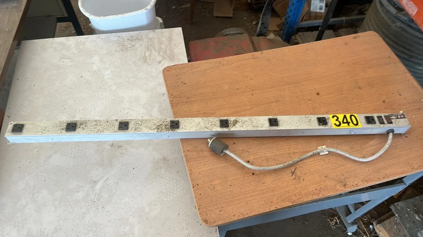 OFFSITE - Power bar, 4 feet long with 8 outlets and power switch. 15 amp, 125 volt.