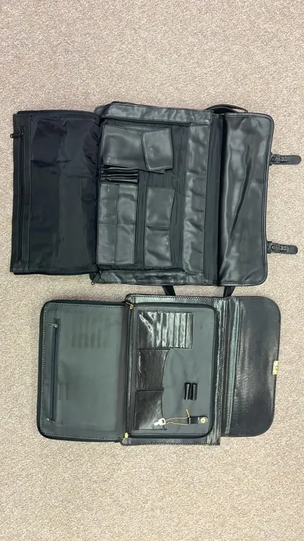 OFFSITE - 2 briefcases, 1 with a key, in great condition.