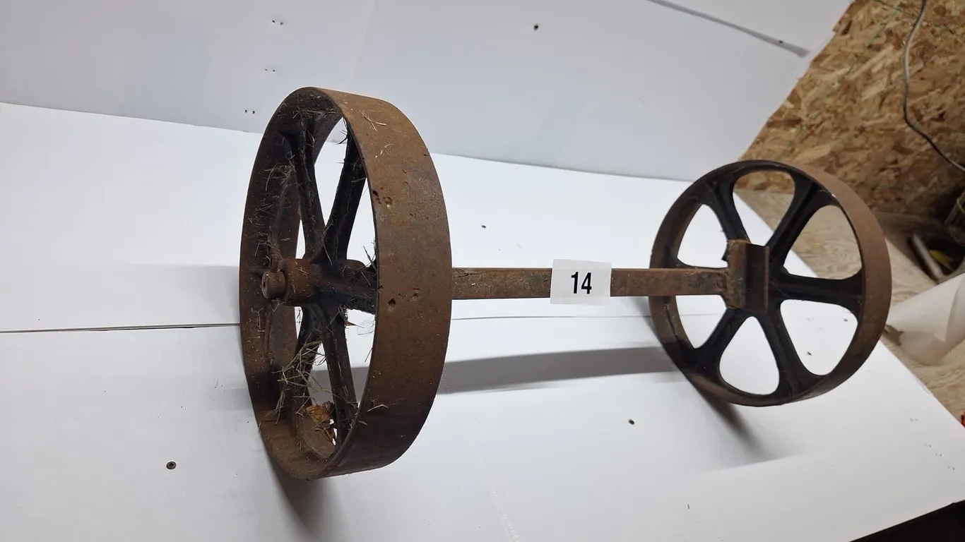 2 Wheels with axle. 27' W