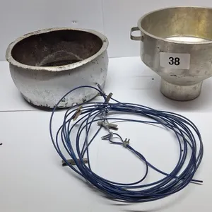 Cloth line. Cream seperater jug and sif