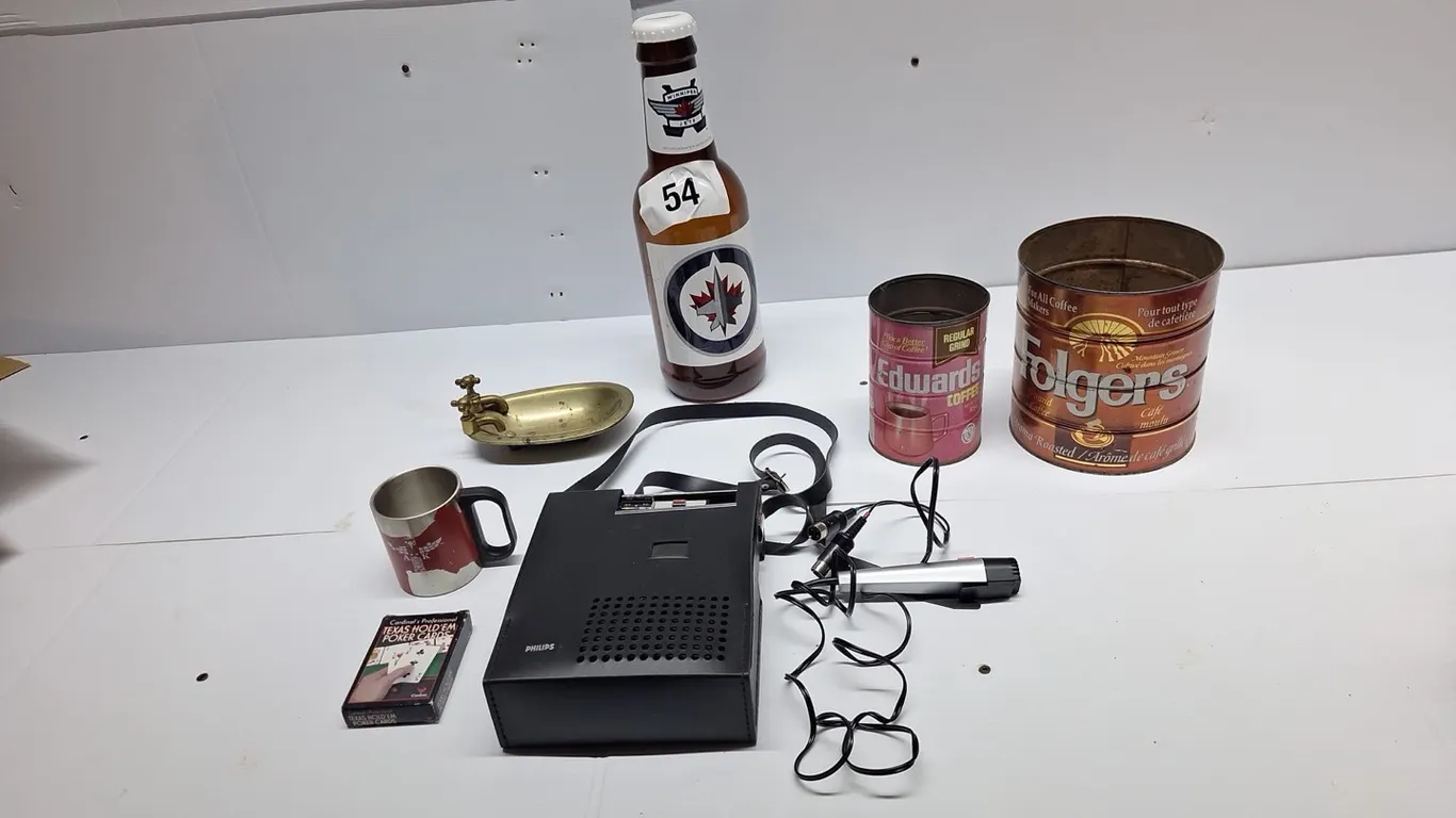 Miscellaneous tin. Karaoke machin and more