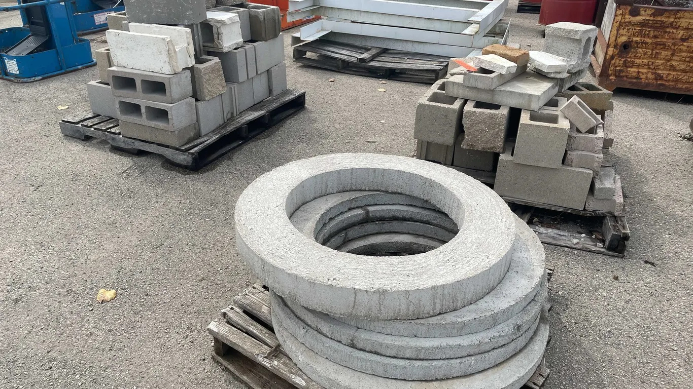 (3) Pallets of Concrete Pieces