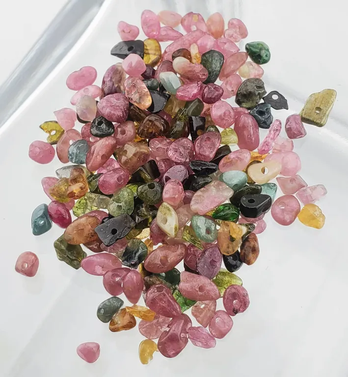 Drilled Tourmaline Bead Parcel (67.8 ct total, ~6×3 mm)
