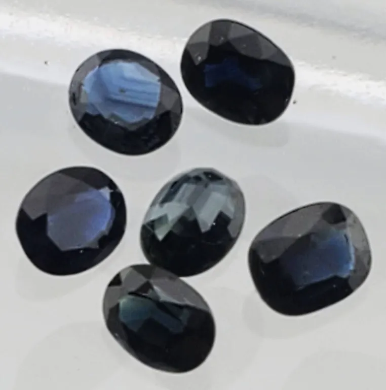 Dark Blue Sapphire Suite (2.75 ct total, 5×4 mm)