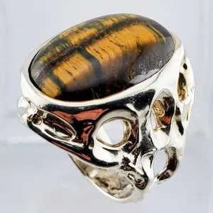 Custom Tigereye Cast Ring (Size 11)