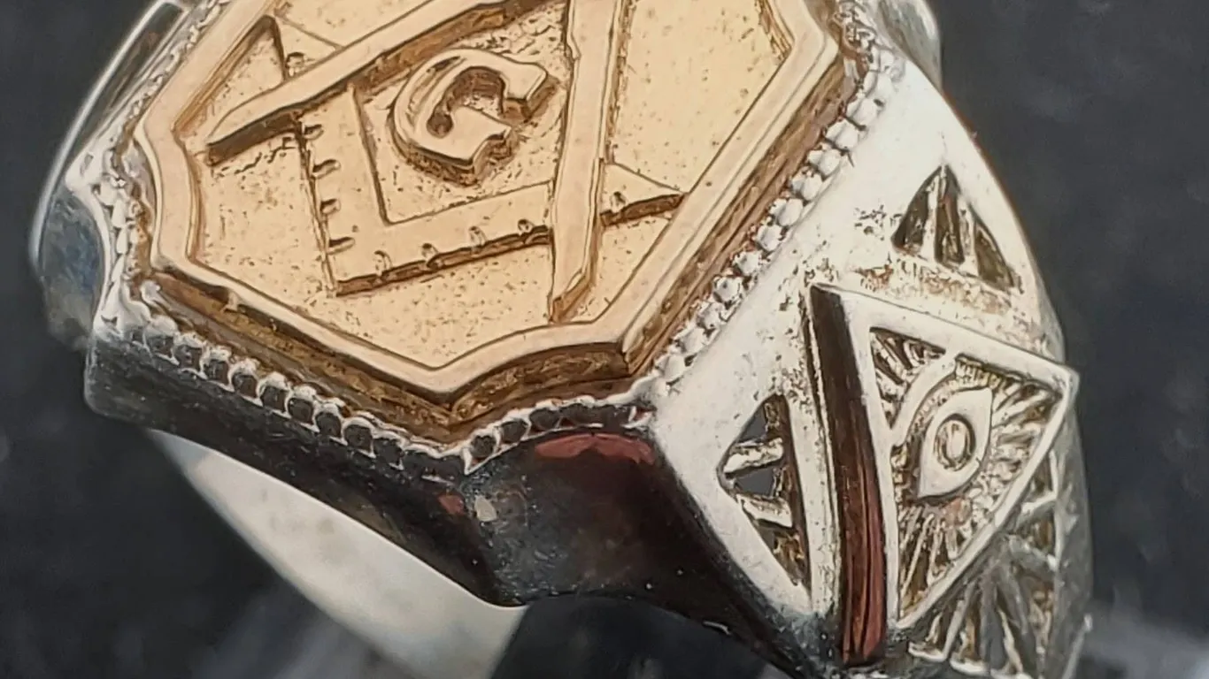 Handmade Mason Signet Ring (Size 11.5)