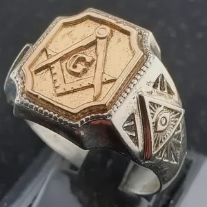 Handmade Mason Signet Ring (Size 11.5)