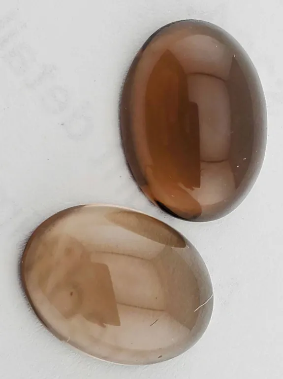 Australian Smoky Quartz Pair (16.6 ct total, 16×12 mm)