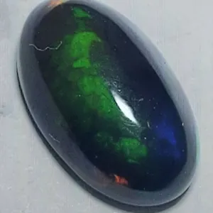 Australian Black Opal (1.10 ct, 10.5×6 mm)