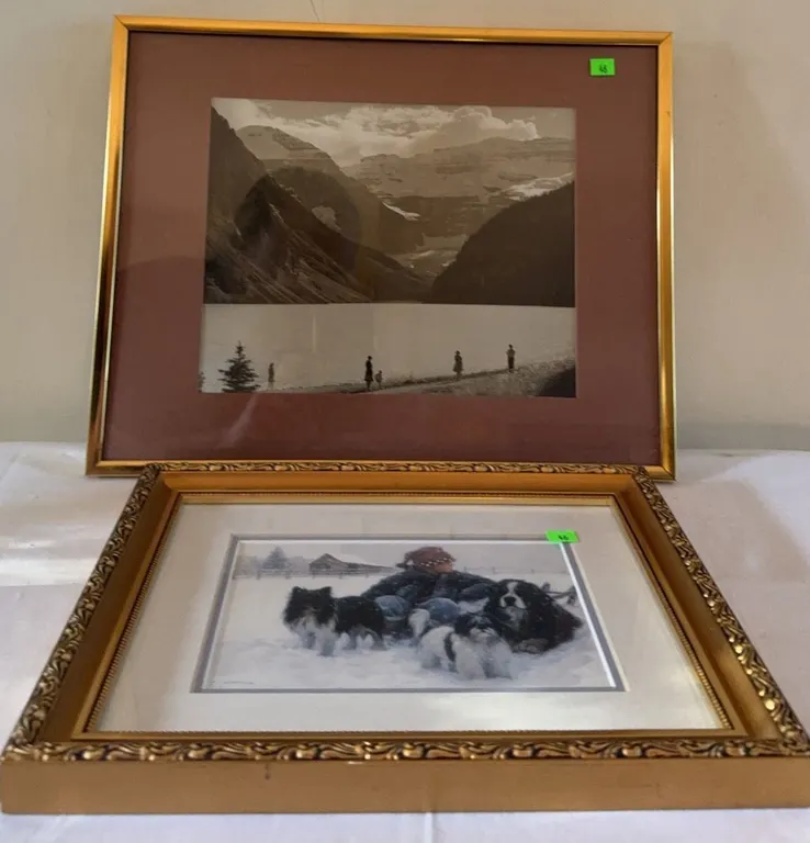 Framed Artworks: Landscape Photograph and 'The Empty Nest' Print