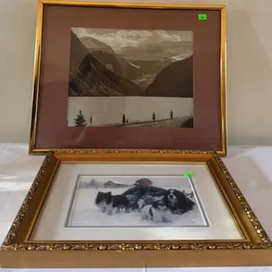 Framed Artworks: Landscape Photograph and 'The Empty Nest' Print